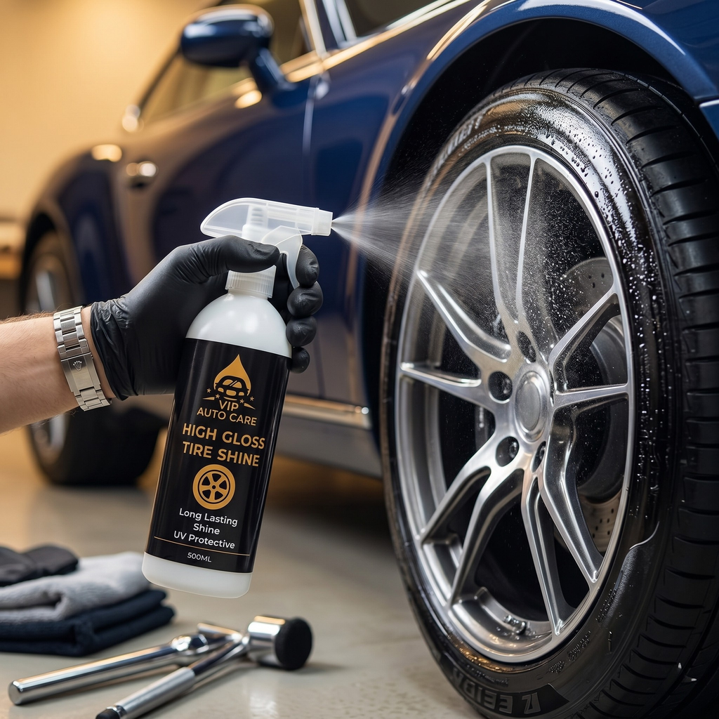 High Gloss Tyre Shine - Deep Wet Black Finish + UV Protect (500ml)