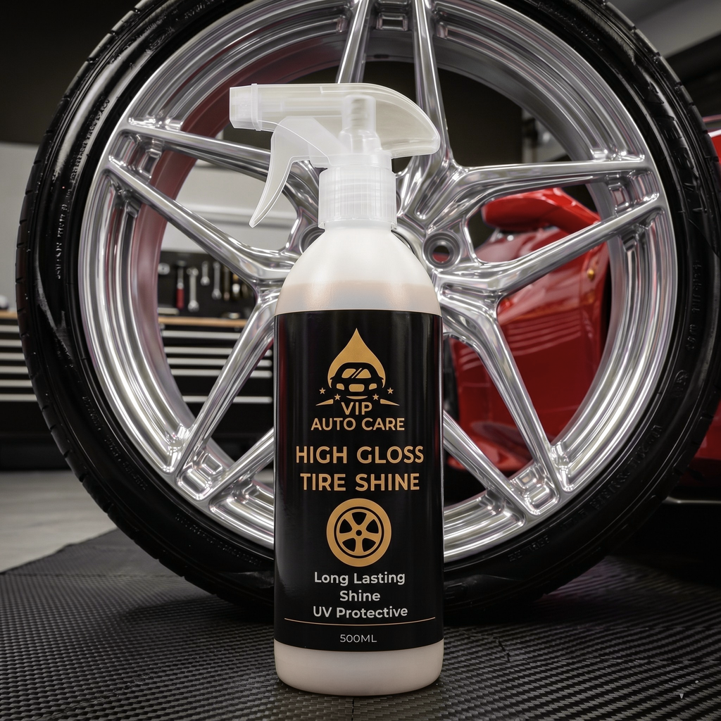 High Gloss Tyre Shine - Deep Wet Black Finish + UV Protect (500ml)